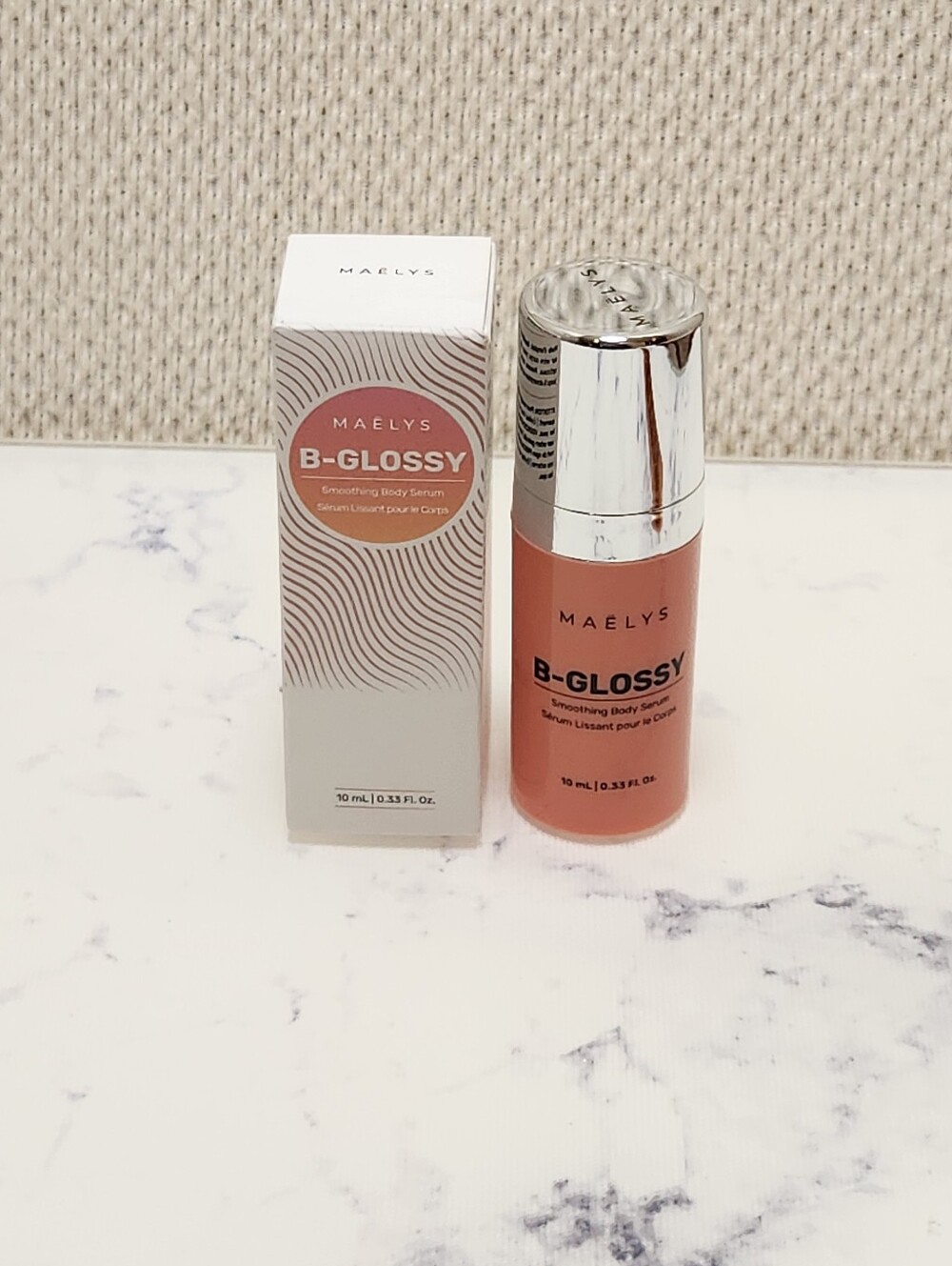 Maelys B Glossy Smoothing Body Serum Mini Travel Size .33 Oz